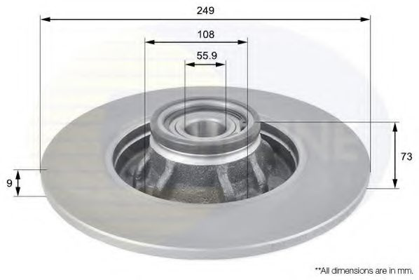 Disc frana CITROEN C4 II (B7) (2009 - 2016) COMLINE ADC3018 piesa NOUA