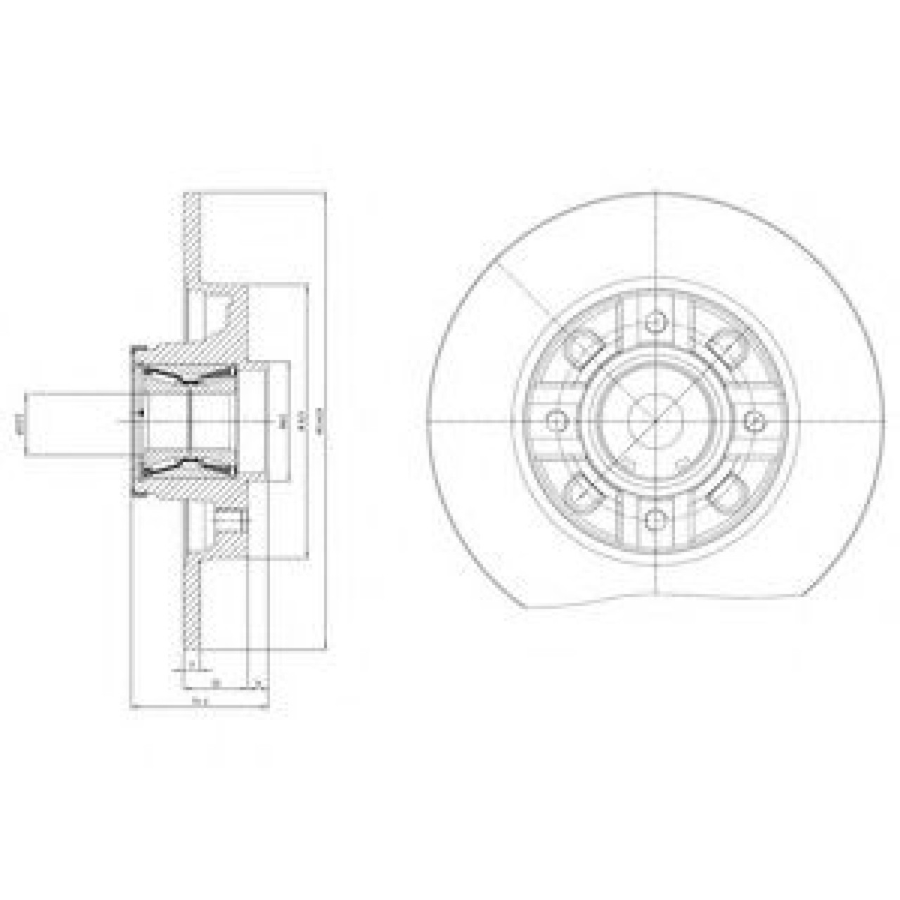 Disc frana CITROEN C4 II (B7) (2009 - 2016) DELPHI BG9116RS piesa NOUA
