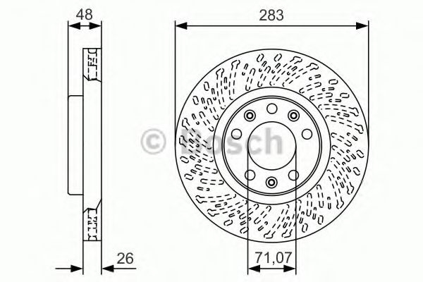 Disc frana CITROEN C4 Picasso II (2013 - 2016) BOSCH 0 986 479 C35 piesa NOUA