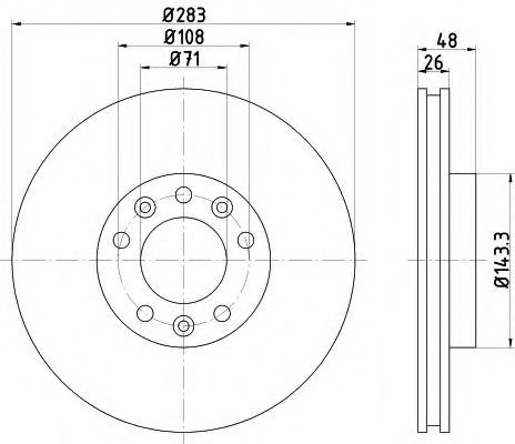 Disc frana CITROEN C4 Picasso II (2013 - 2016) TEXTAR 92267203 piesa NOUA