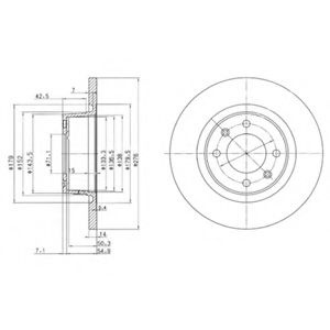 Disc frana CITROEN C5 I (DC) (2001 - 2004) DELPHI BG3621 piesa NOUA