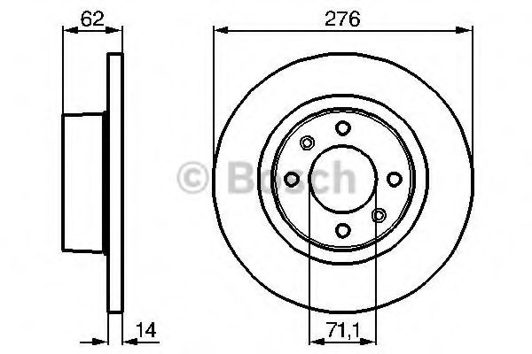 Disc frana CITROEN C5 I Estate (DE) (2001 - 2004) BOSCH 0 986 478 981 piesa NOUA