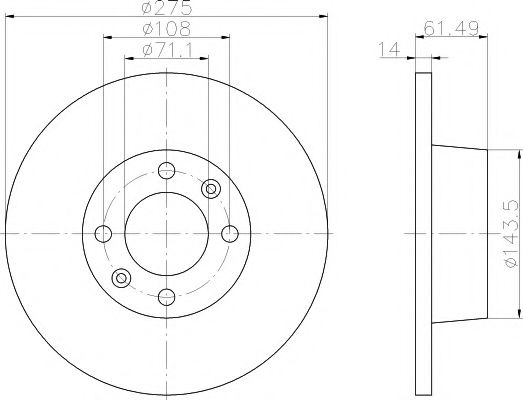 Disc frana CITROEN C5 I Estate (DE) (2001 - 2004) TEXTAR 92107900 piesa NOUA