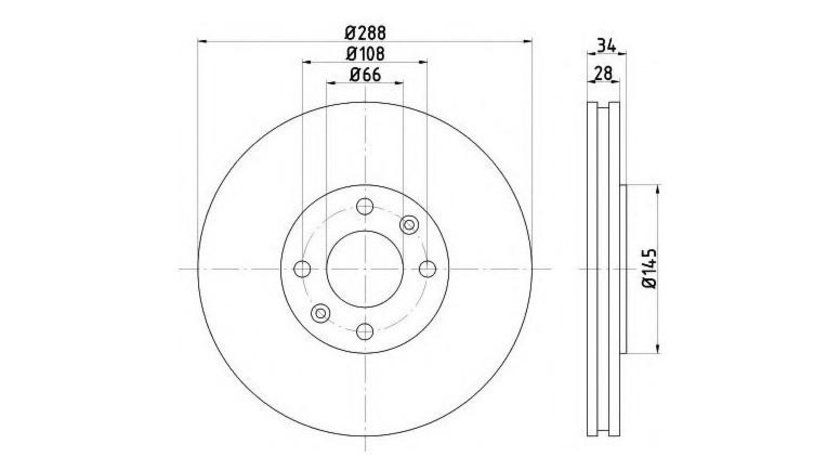 Disc frana Citroen C5 II Break (RE_) 2004-2016 #2 09787710