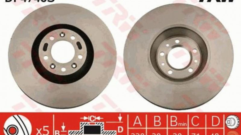 Disc frana Citroen C5 II Break (RE_) 2004-2016 #3 0986479192