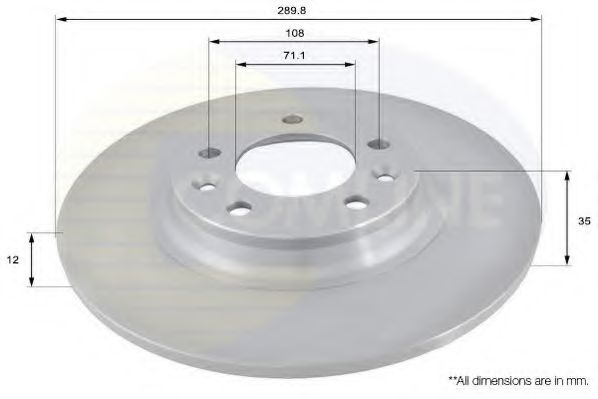 Disc frana CITROEN C5 II Break (RE) (2004 - 2016) COMLINE ADC1551 piesa NOUA