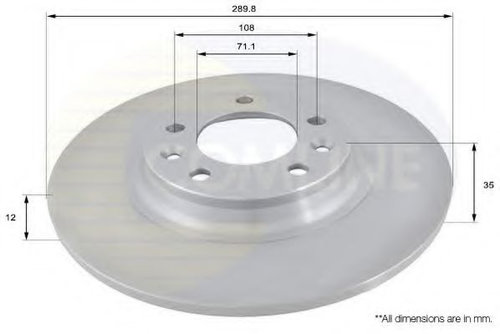 Disc frana CITROEN C5 II Break (RE) (2004 - 2016) COMLINE ADC1551 piesa NOUA