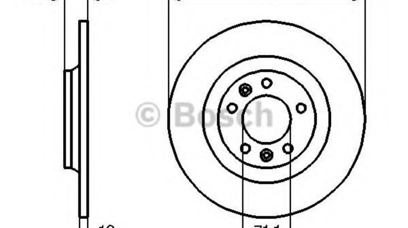 Disc frana CITROEN C5 III Break (TD) (2008 - 2016) BOSCH 0 986 479 194 produs NOU