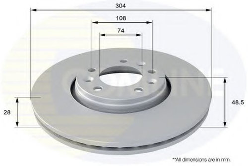 Disc frana CITROEN C5 III (RD) (2008 - 2016) COMLINE ADC1579V piesa NOUA