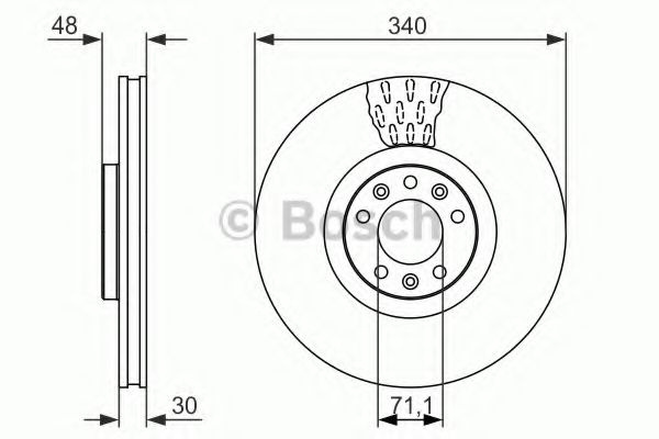 Disc frana CITROEN C6 (TD) (2005 - 2016) BOSCH 0 986 479 092 piesa NOUA