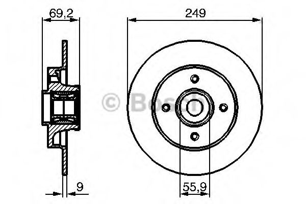 Disc frana CITROEN DS3 (2009 - 2015) BOSCH 0 986 479 275 piesa NOUA