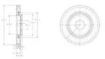 Disc frana CITROEN DS3 (2009 - 2015) DELPHI BG3620...