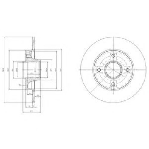 Disc frana CITROEN DS3 (2009 - 2015) DELPHI BG9022RSC piesa NOUA