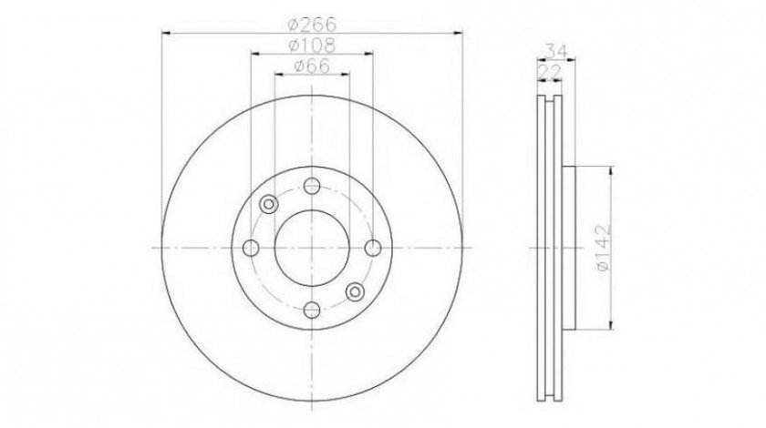 Disc frana Citroen DS3 2009-2016 #2 0986478618