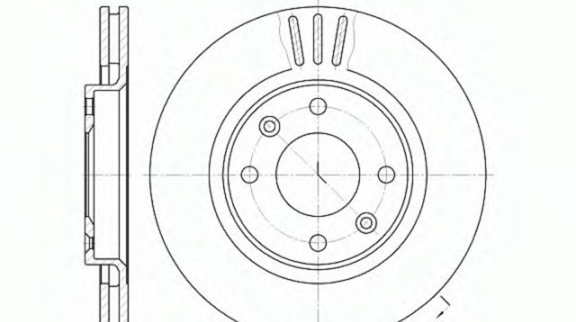 Disc frana CITROEN DS3 Cabriolet (2013 - 2015) REMSA 6603.10 piesa NOUA