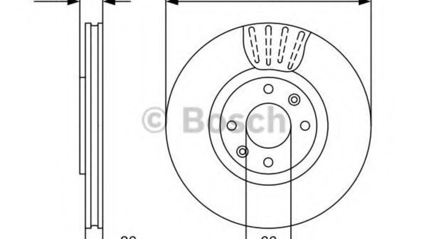 Disc frana CITROEN DS5 (2011 - 2015) BOSCH 0 986 479 C72 piesa NOUA