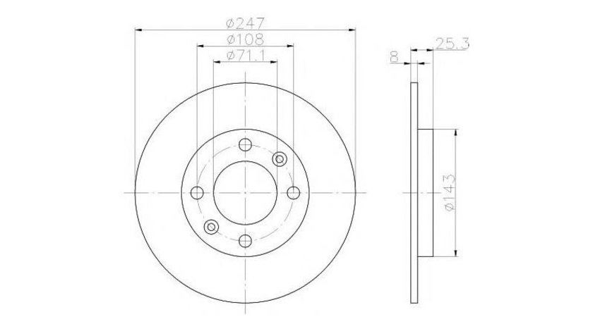 Disc frana Citroen SAXO (S0, S1) 1996-2004 #2 08533410