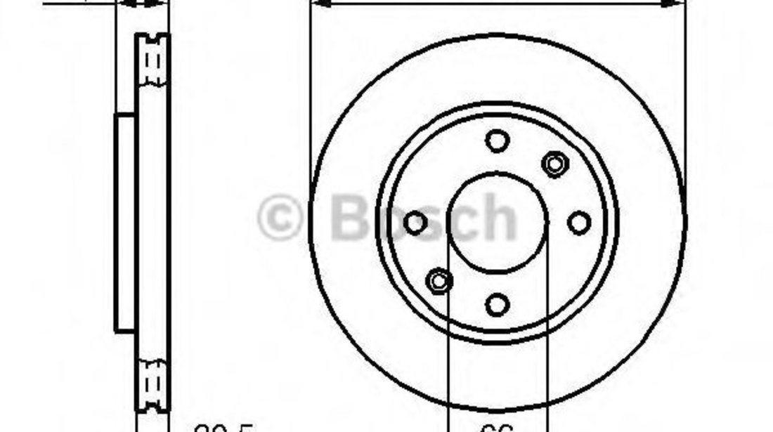 Disc frana CITROEN SAXO (S0, S1) (1996 - 2004) BOSCH 0 986 479 B32 piesa NOUA