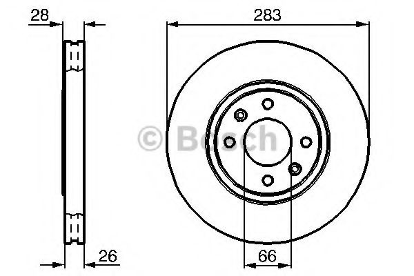 Disc frana CITROEN XANTIA (X2) (1998 - 2003) BOSCH 0 986 478 831 piesa NOUA
