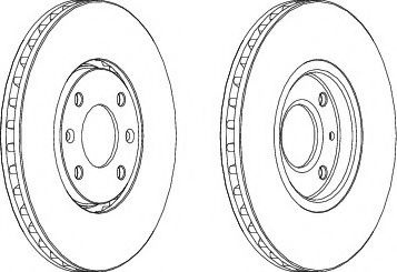 Disc frana CITROEN XANTIA (X2) (1998 - 2003) FERODO DDF841 piesa NOUA