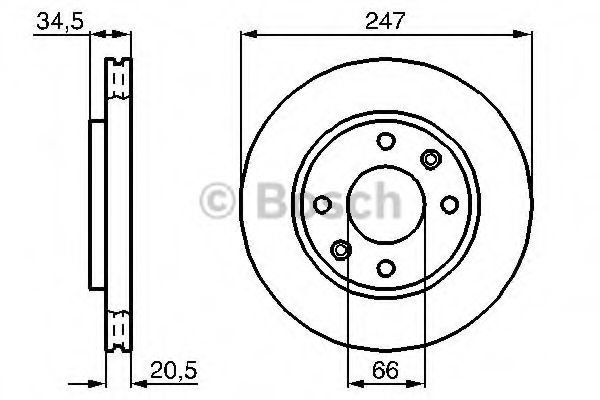 Disc frana CITROEN XSARA Cupe (N0) (1998 - 2005) BOSCH 0 986 478 370 piesa NOUA