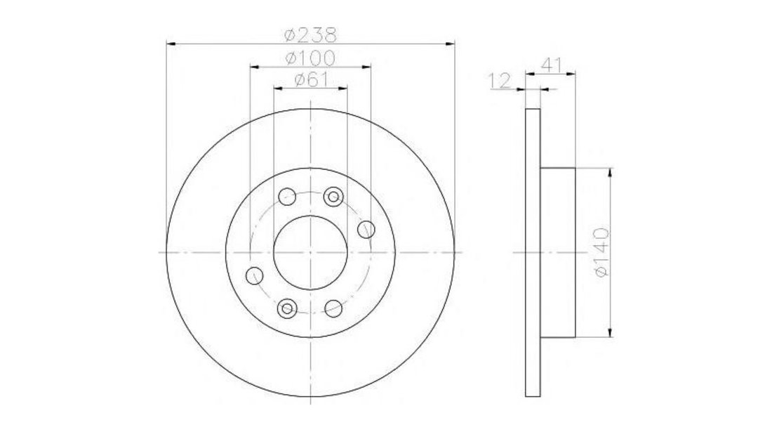 Disc frana Dacia 1410 combi 1985-1998 #2 08295810