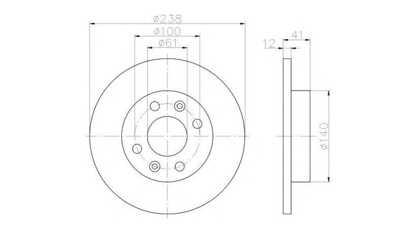 Disc frana Dacia 1410 combi 1994-1998 #2 08295810