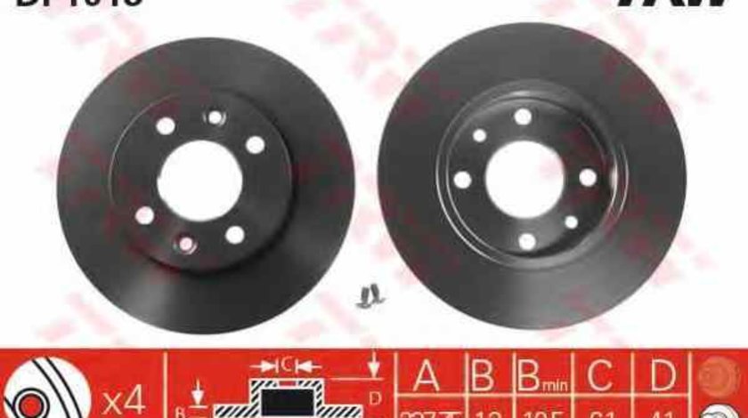 Disc frana DACIA 1410 limuzina TRW DF1013
