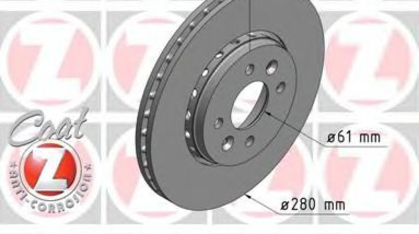 Disc frana DACIA DOKKER (2012 - 2016) ZIMMERMANN 470.2450.20 piesa NOUA