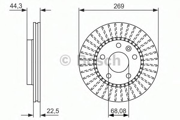 Disc frana DACIA DUSTER (2010 - 2016) BOSCH 0 986 479 779 piesa NOUA