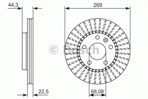Disc frana DACIA DUSTER (2010 - 2016) BOSCH 0 986 479 779 piesa NOUA
