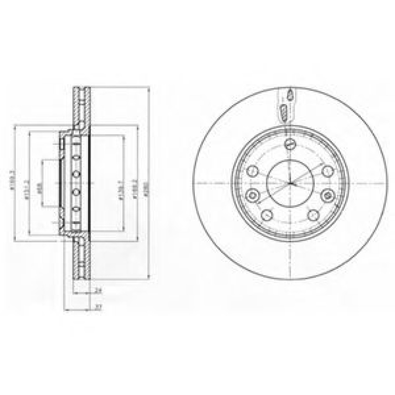 Disc frana DACIA DUSTER (2010 - 2016) DELPHI BG4265 piesa NOUA