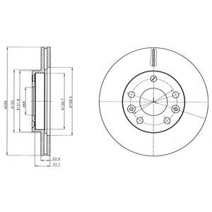 Disc frana DACIA DUSTER (2010 - 2016) DELPHI BG4455 piesa NOUA