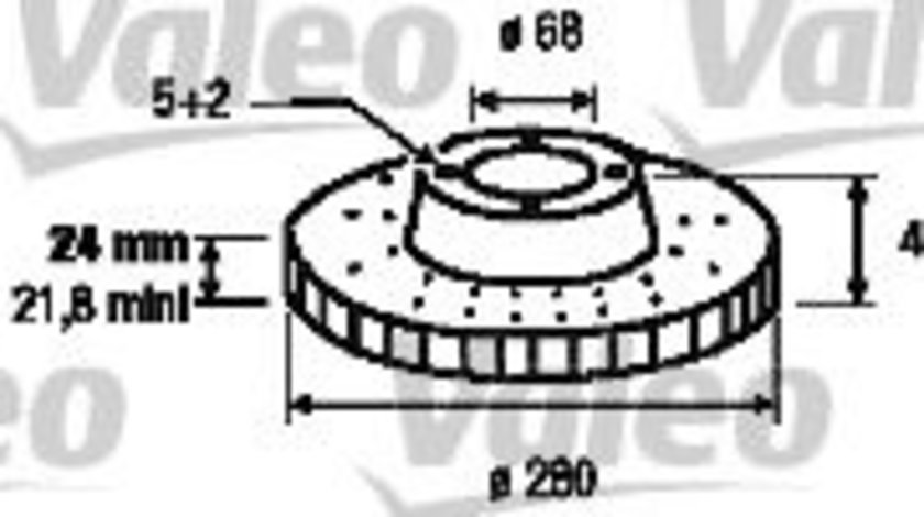 Disc frana DACIA DUSTER (2010 - 2016) VALEO 197192 piesa NOUA