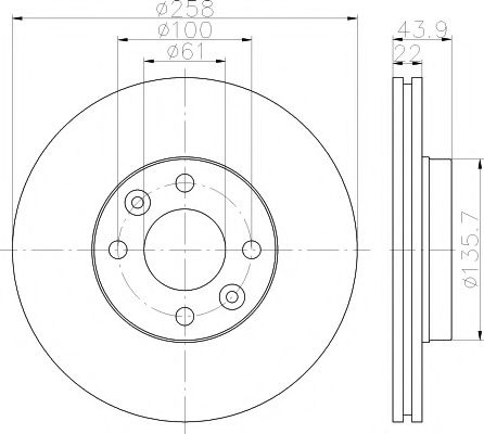 Disc frana DACIA LODGY (2012 - 2016) TEXTAR 92241503 piesa NOUA