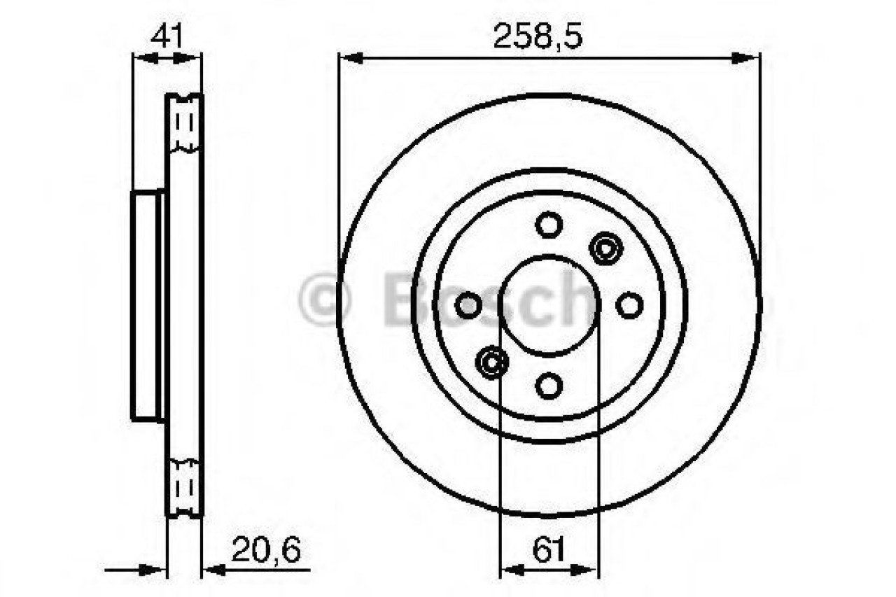 Disc frana DACIA LOGAN EXPRESS (FS) (2009 - 2016) BOSCH 0 986 479 B21 piesa NOUA