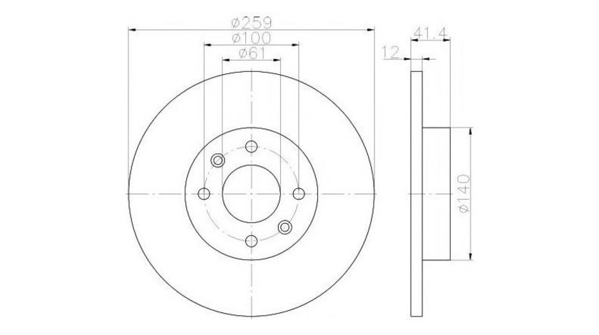 Disc frana Dacia LOGAN (LS_) 2004-2016 #2 08A26810