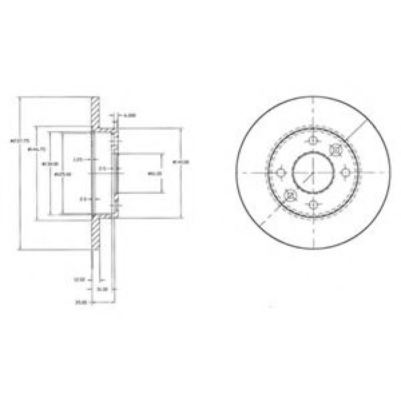 Disc frana DACIA LOGAN (LS) (2004 - 2016) DELPHI BG2217 piesa NOUA