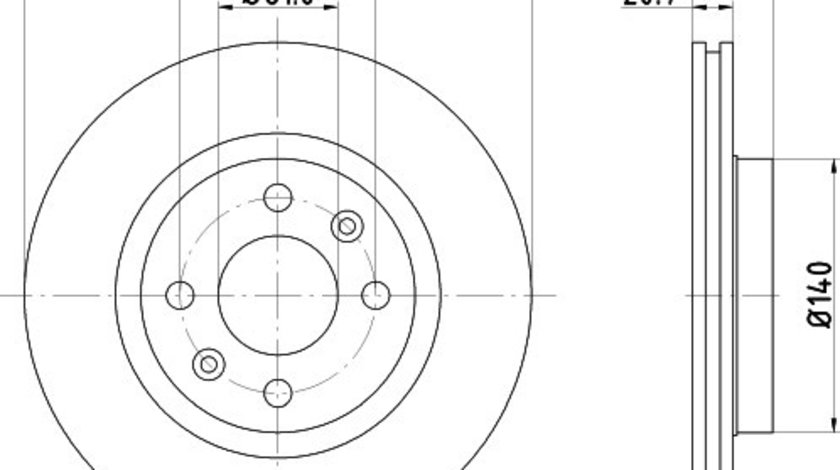 Disc frana DACIA LOGAN (LS) (2004 - 2016) KRIEGER 0950004296 piesa NOUA