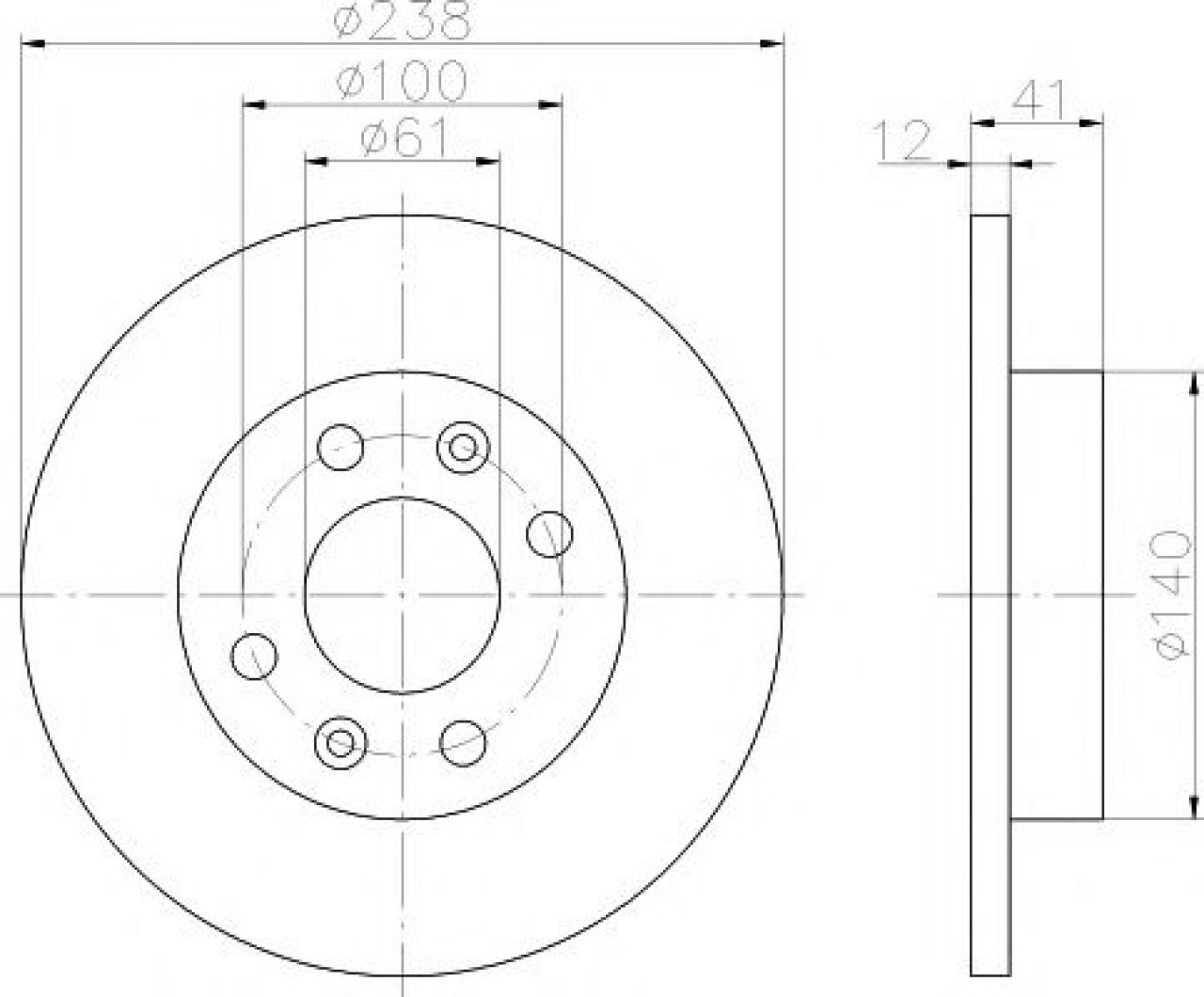 Disc frana DACIA LOGAN (LS) (2004 - 2016) TEXTAR 92036103 piesa NOUA