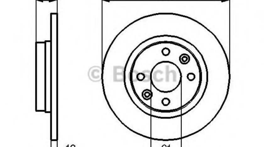 Disc frana DACIA LOGAN MCV II (2013 - 2016) BOSCH 0 986 479 B79 piesa NOUA