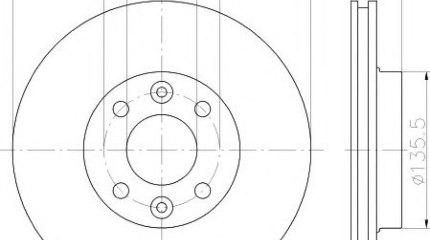 Disc frana DACIA LOGAN MCV II (2013 - 2016) HELLA PAGID 8DD 355 119-461 piesa NOUA