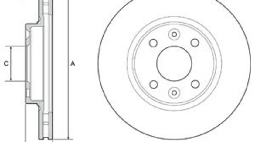 Disc frana DACIA LOGAN MCV II (2013 - 2016) KRIEGER 0950004355 piesa NOUA