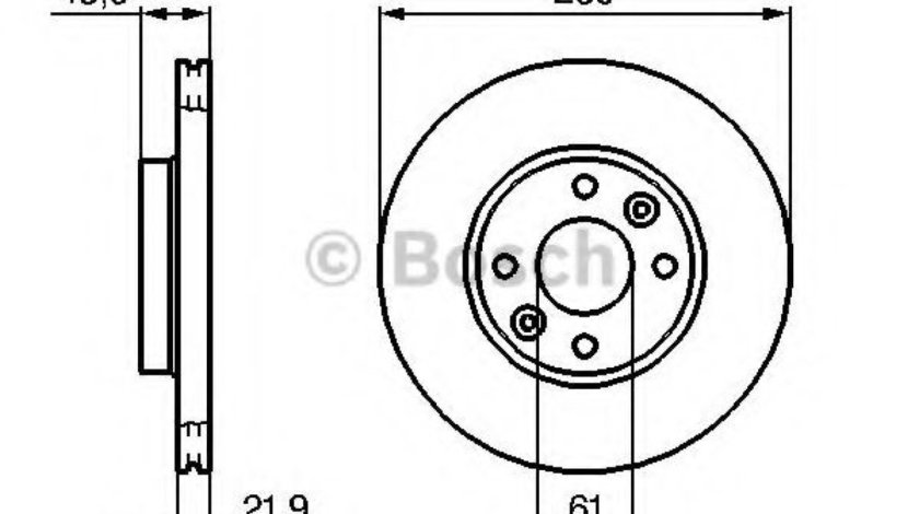 Disc frana DACIA LOGAN MCV (KS) (2007 - 2016) BOSCH 0 986 479 B73 piesa NOUA