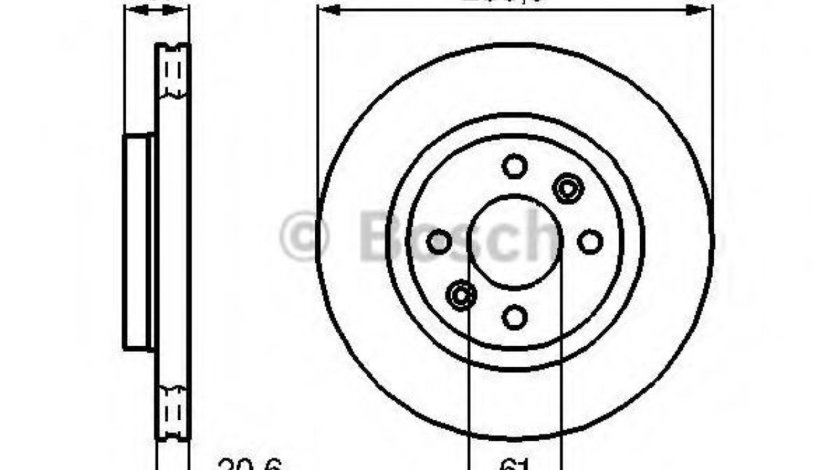 Disc frana DACIA LOGAN MCV (KS) (2007 - 2016) BOSCH 0 986 479 B21 piesa NOUA