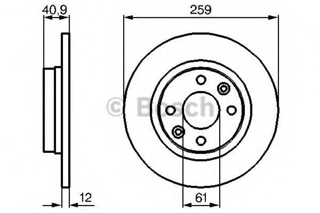 Disc frana DACIA LOGAN MCV (KS) (2007 - 2016) BOSCH 0 986 479 164 piesa NOUA