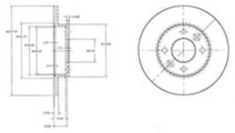 Disc frana DACIA LOGAN MCV (KS) (2007 - 2016) DELP...