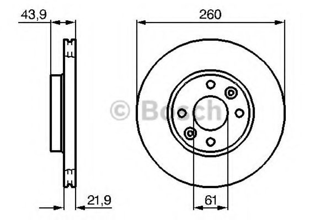 Disc frana DACIA SANDERO (2008 - 2016) BOSCH 0 986 479 B73 piesa NOUA