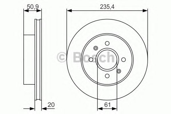 Disc frana DACIA SOLENZA (2003 - 2016) BOSCH 0 986 479 R52 piesa NOUA