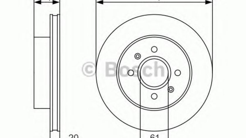 Disc frana DACIA SOLENZA (2003 - 2016) BOSCH 0 986 479 R52 piesa NOUA